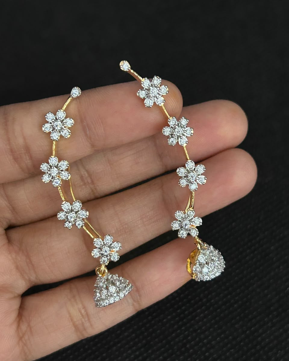 Tavisha Floral Vine Jhumki Earrings