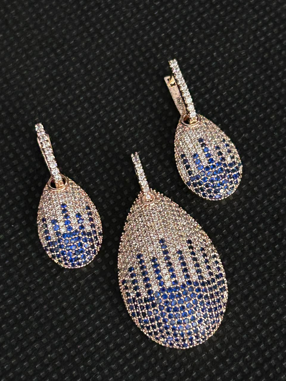 Aurevia Spectrum Teardrop Pendant & Earrings Set