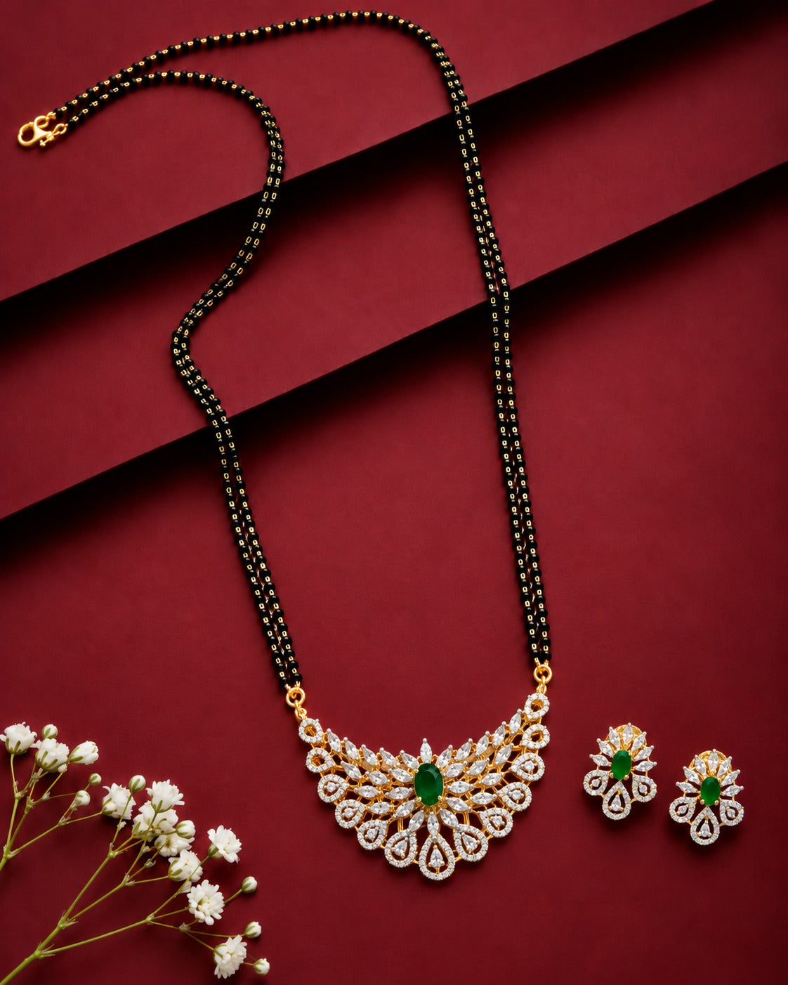 Shanaya Peacock Fan Mangalsutra Set – 24 Inch