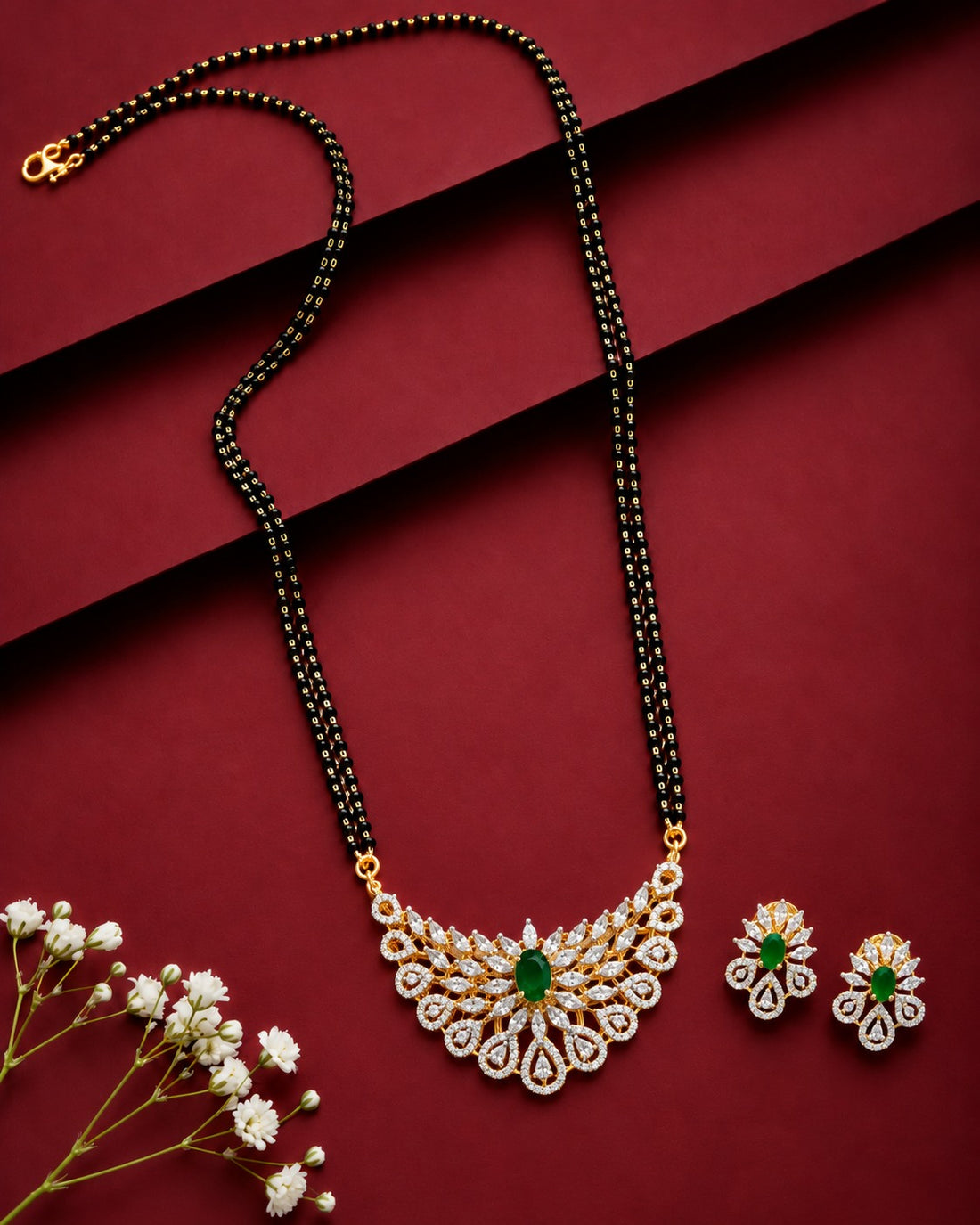 Shanaya Peacock Fan Mangalsutra Set – 24 Inch