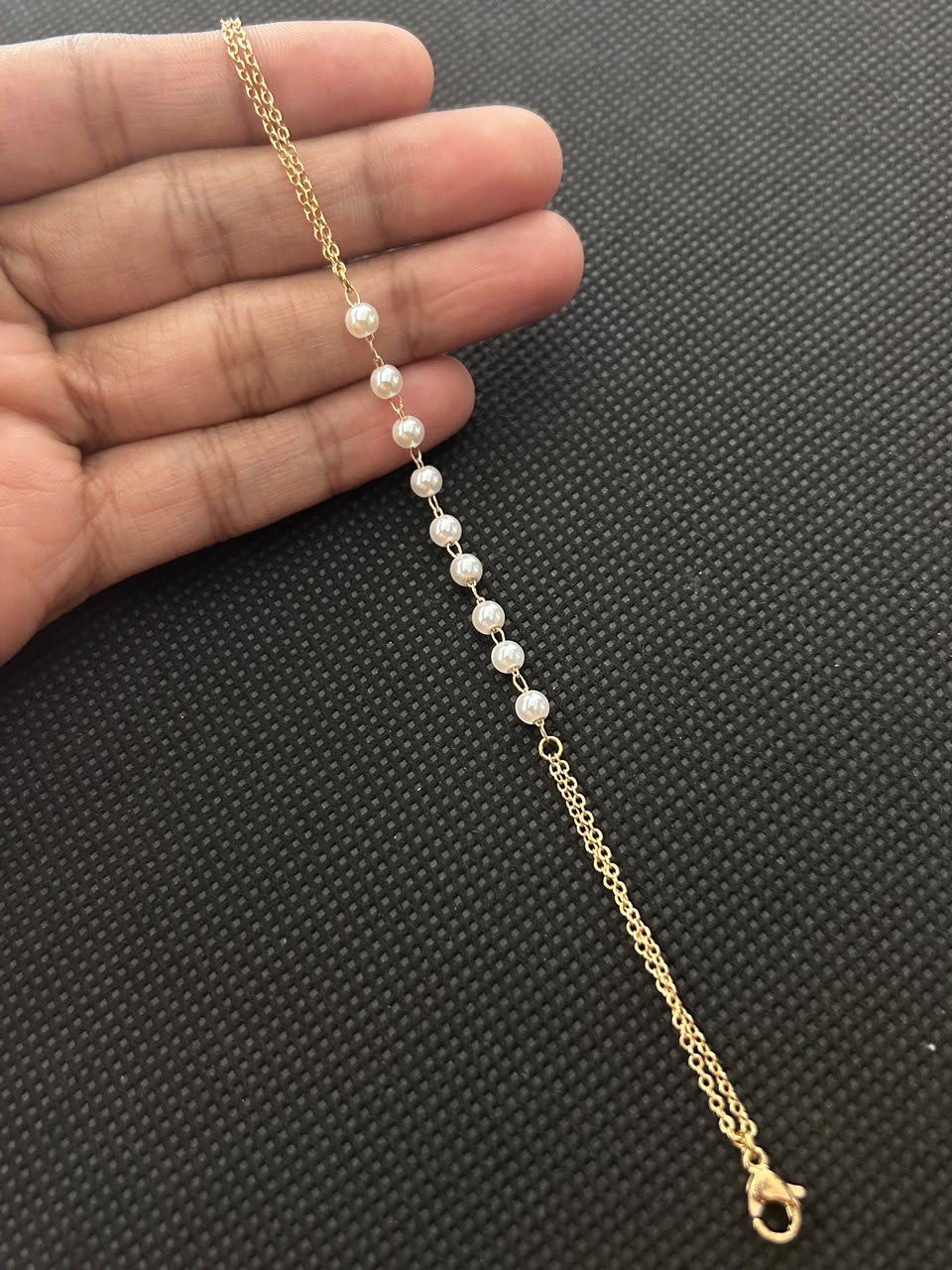 Elina Gold-Tone Pearl Chain Bracelet