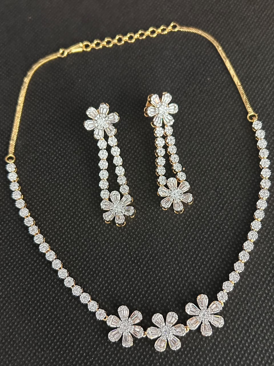 Floréva Radiant Blossom Diamond Necklace Set