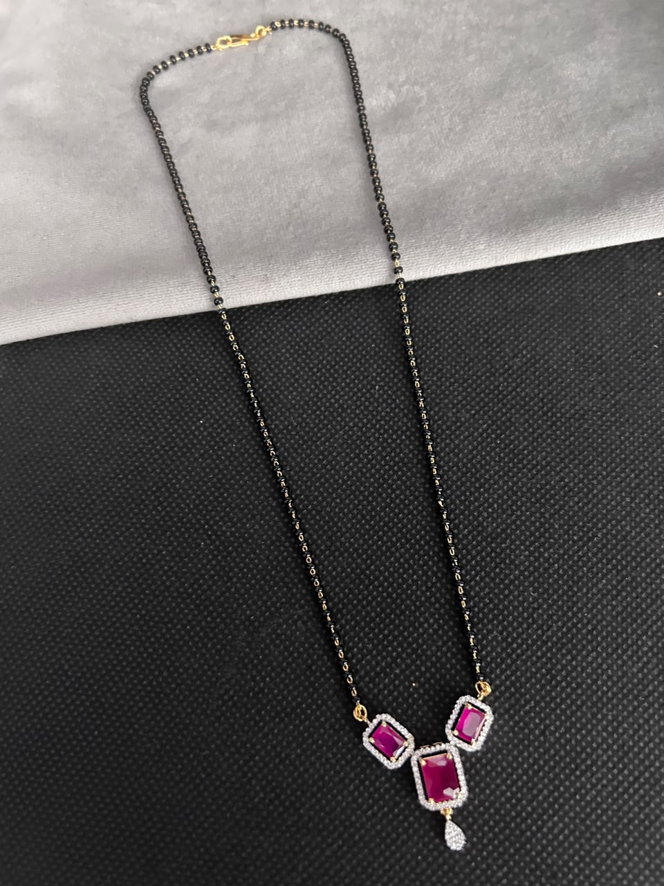 18 Inch Regal Trio Stone Mangalsutra Set