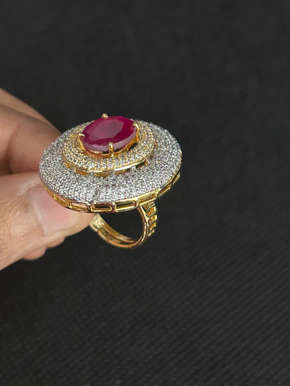 Aurelia Halo Adjustable Statement Ring