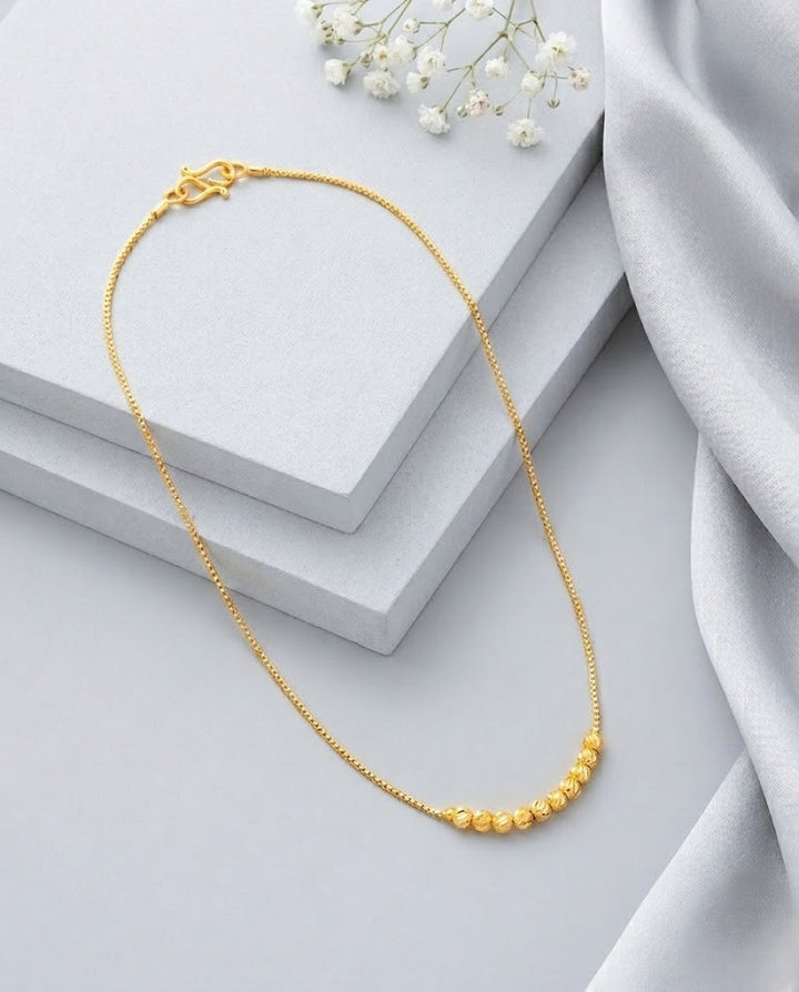 Minimal Gold Bead Daily Wear Chain for Women
