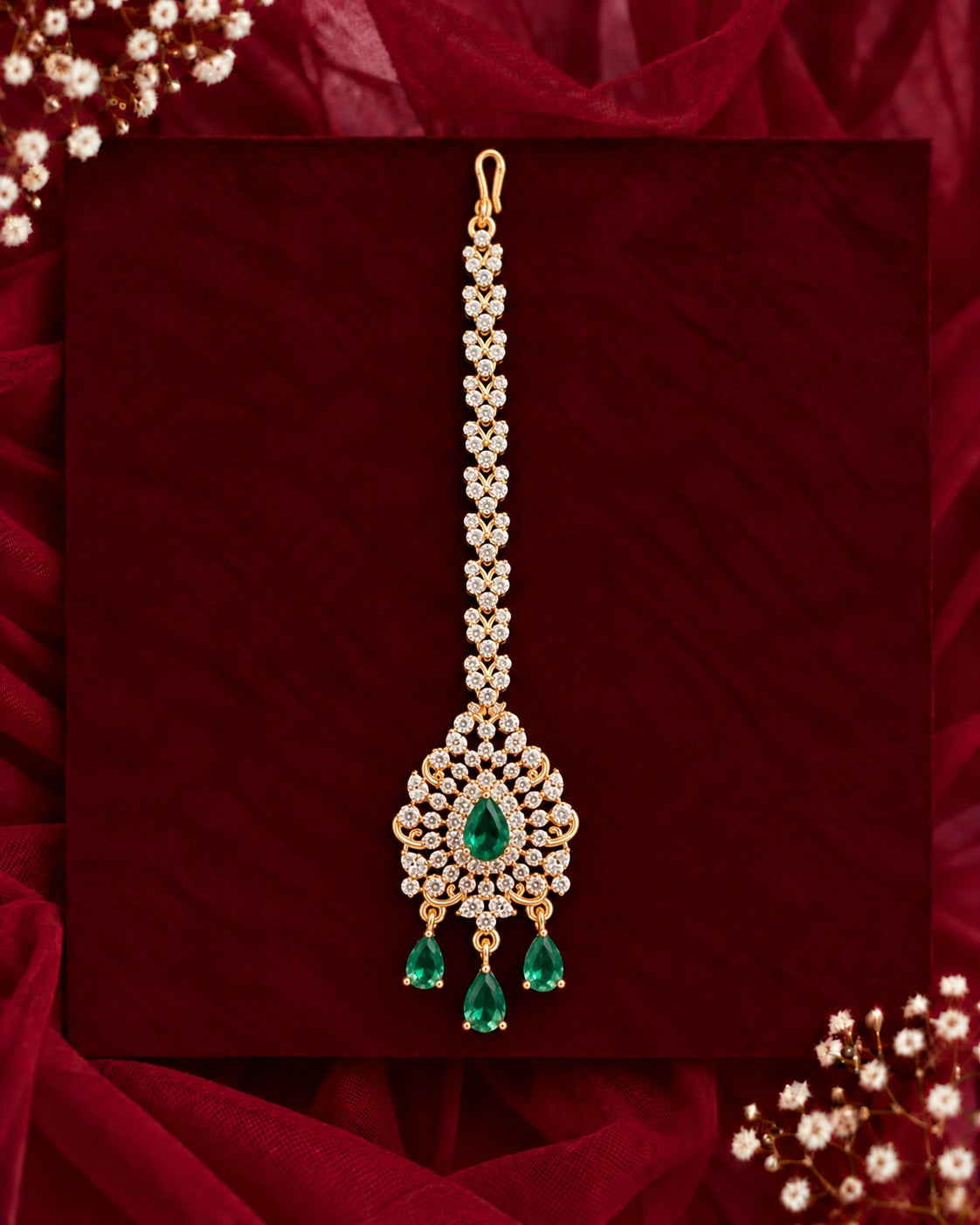 Royal Teardrop Bridal Maang Tikka