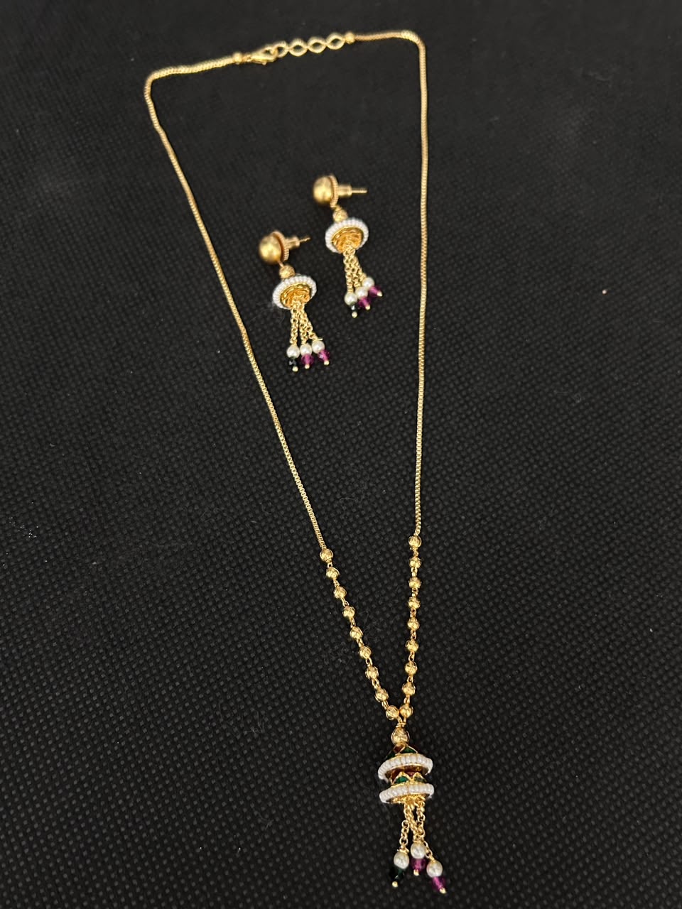 Solid Heritage Jhumki Designer Mala Set