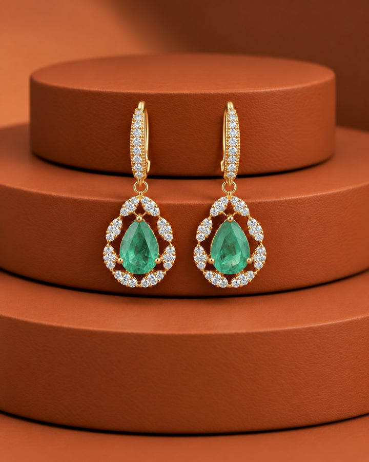 Solid Luxe Teardrop Halo Earrings