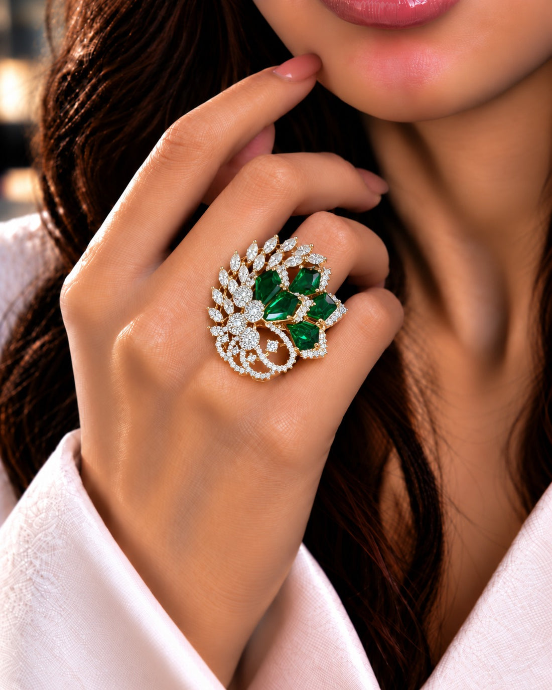 Celestia Statement Adjustable Ring