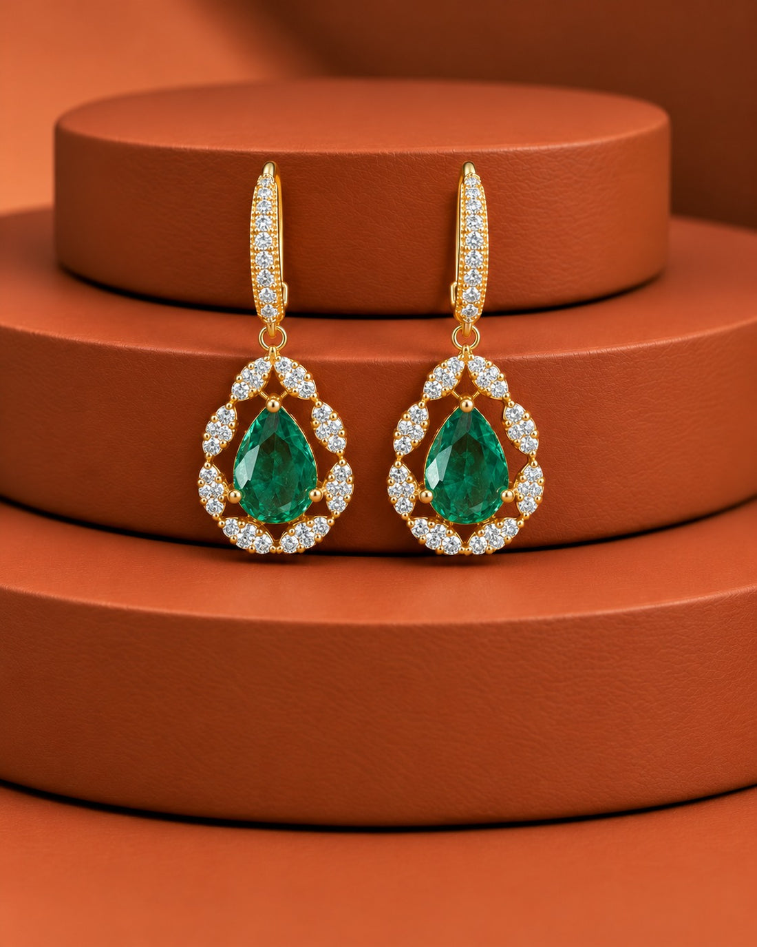 Solid Luxe Teardrop Halo Earrings