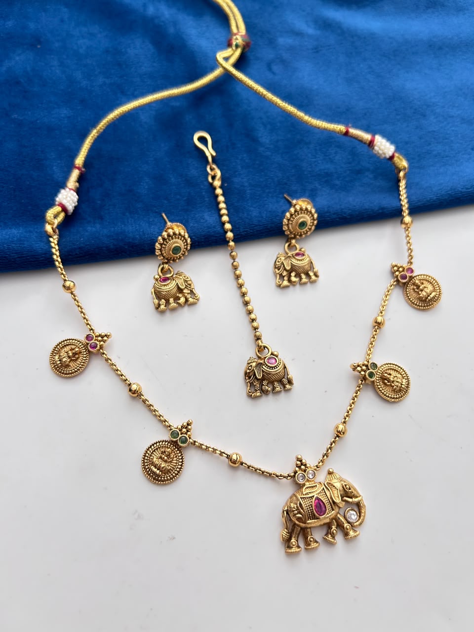 Royal Elephant Heritage Necklace Set