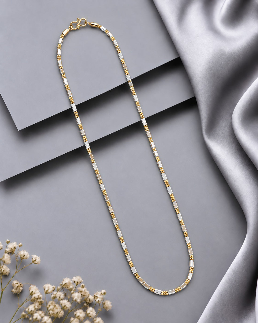 Zivara Dual-Tone Tube Bead Chain