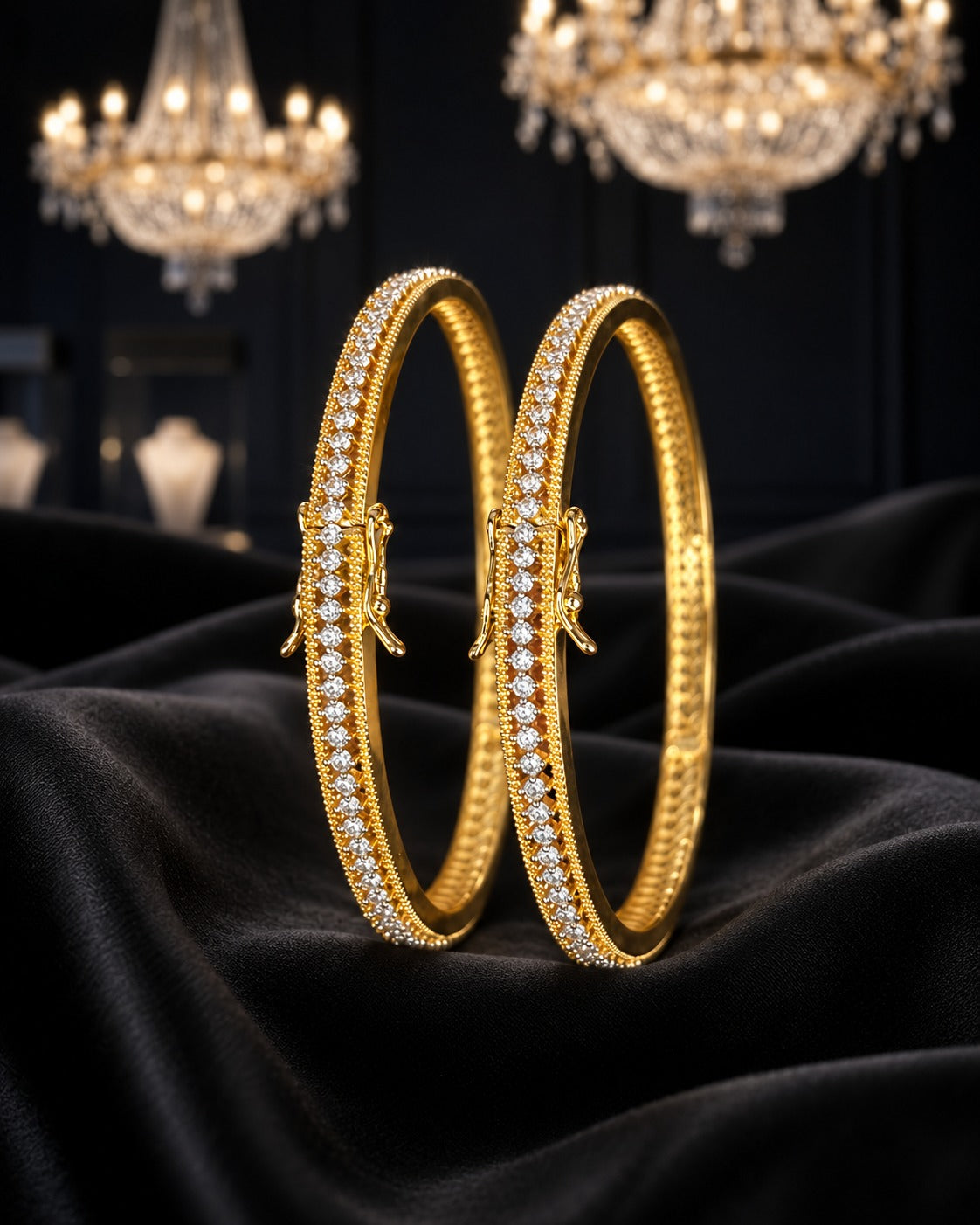 Elara Sparkline Openable Bangles