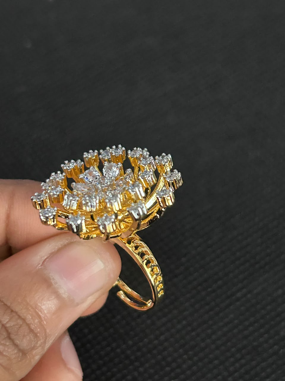 Asteria Firework Adjustable Statement Ring