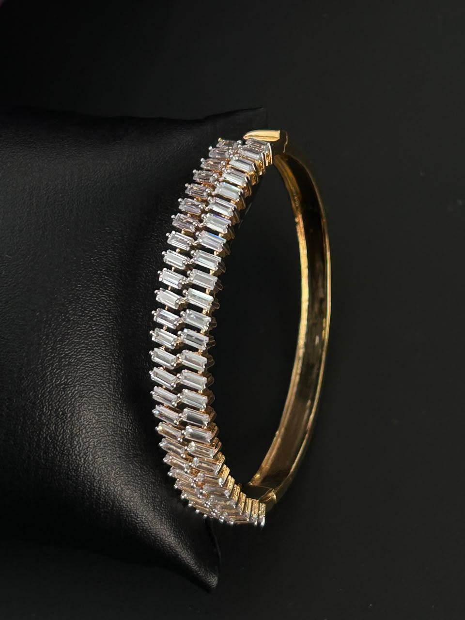 Eloria Oval Openable Baguette Diamond-Look Bracelet – Fits 2.4 & 2.6