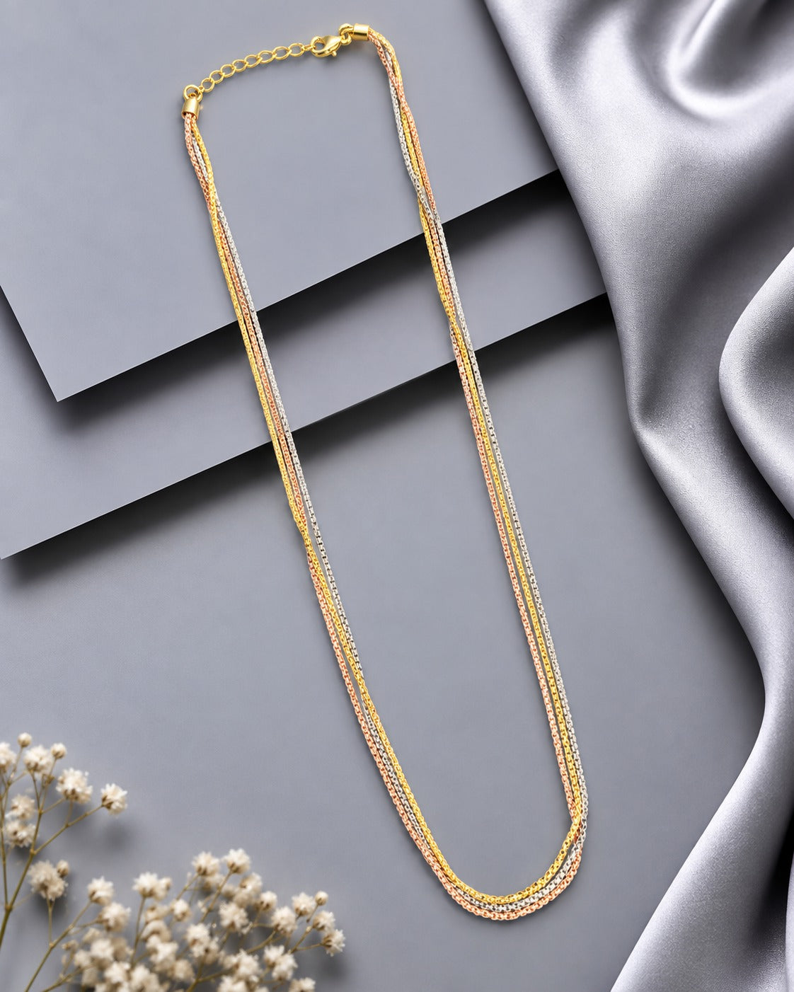Zareen Bold Tri-Tone Chain – 18 Inch