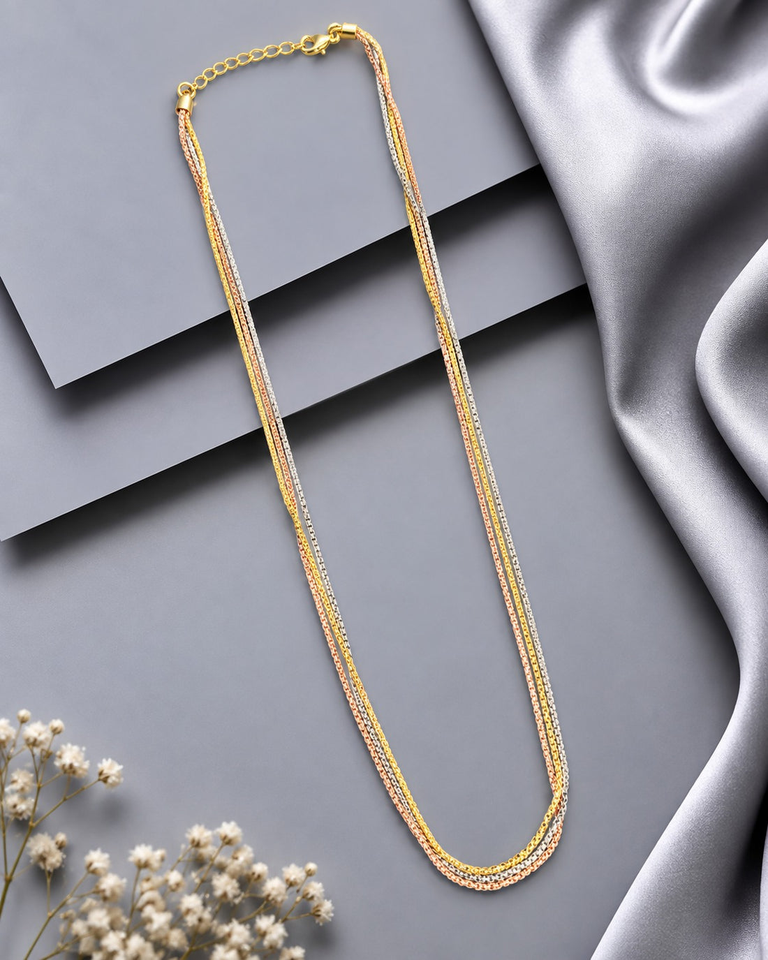 Zareen Bold Tri-Tone Chain – 18 Inch